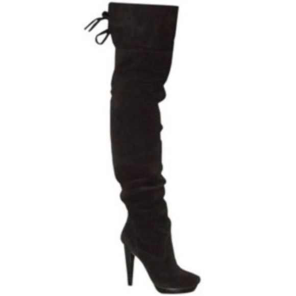 Bakers Shoes - BAKERS Lila Brown Suede Over The Knee Boot Size 6B